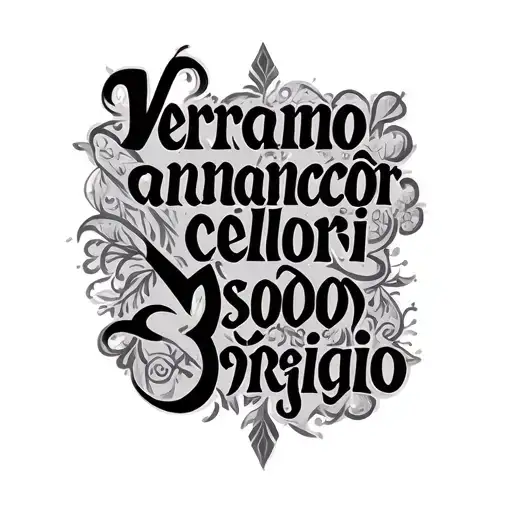 Two Word Ambigram Generator Saying Verrannoancheicolori And Nonsologrigio