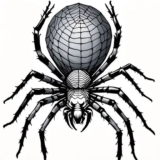 Spider And Web Intertwined