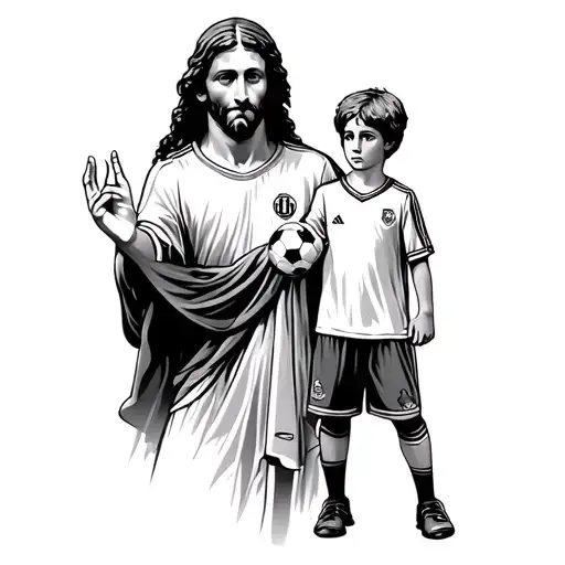 Soccer And Jesus And A Little Boy