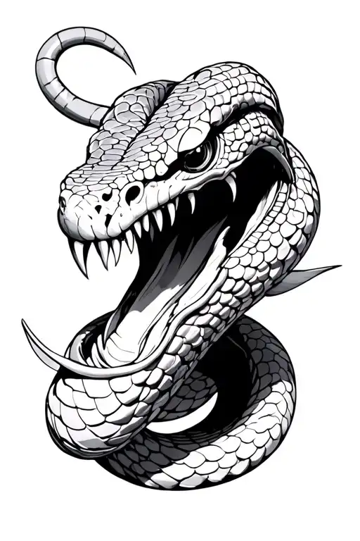 Snake Head Getting Cut Off