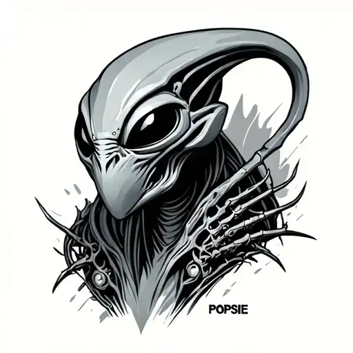 Alien With Pryamid With Name Popsie