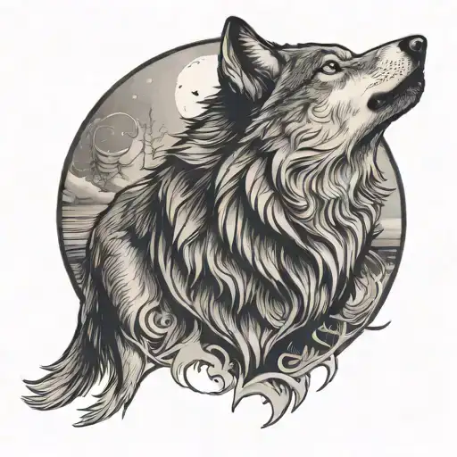 Wolf Howling At The Moon