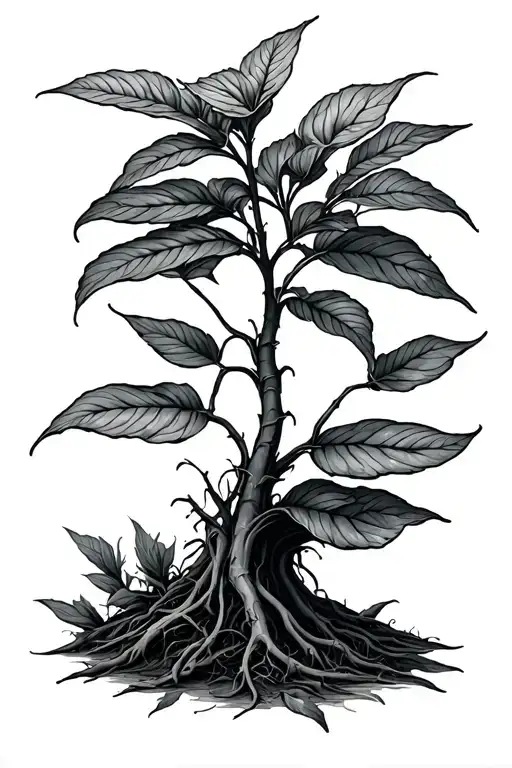 Plant Growing From Brain