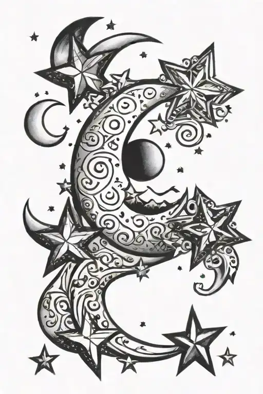 Moon And Stars