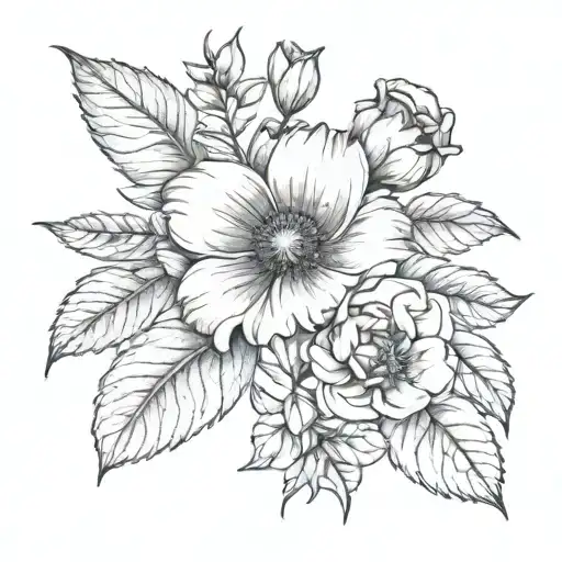 August And November Birth Flower Growing Together