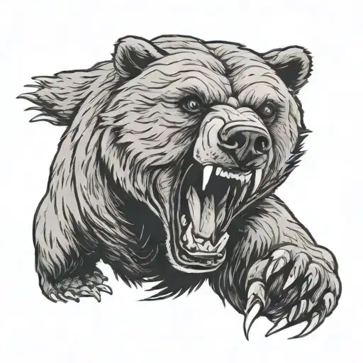 Angry Roaring Bear