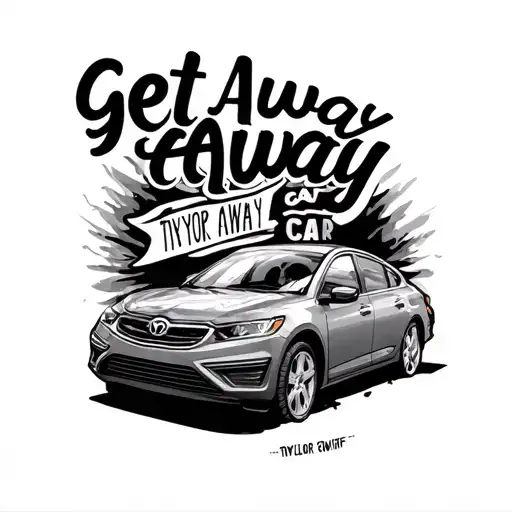 Get Away Car With Taylor Swift Lyrics Incorporated From The Song Get Away Car