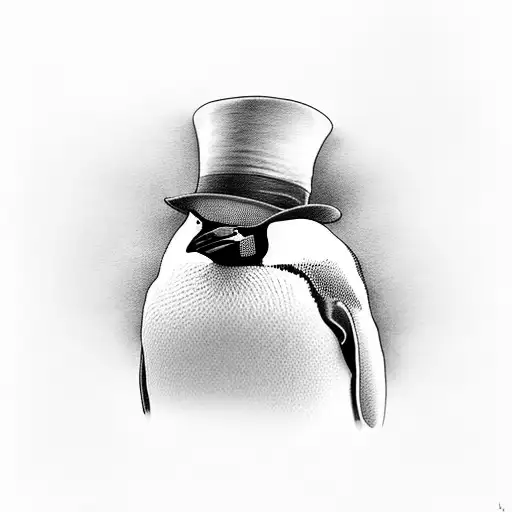 Emperor Penguin Wearing A Top Hat