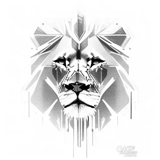 A Futuristic Cityscape With A Majestic Lion Overlooking It