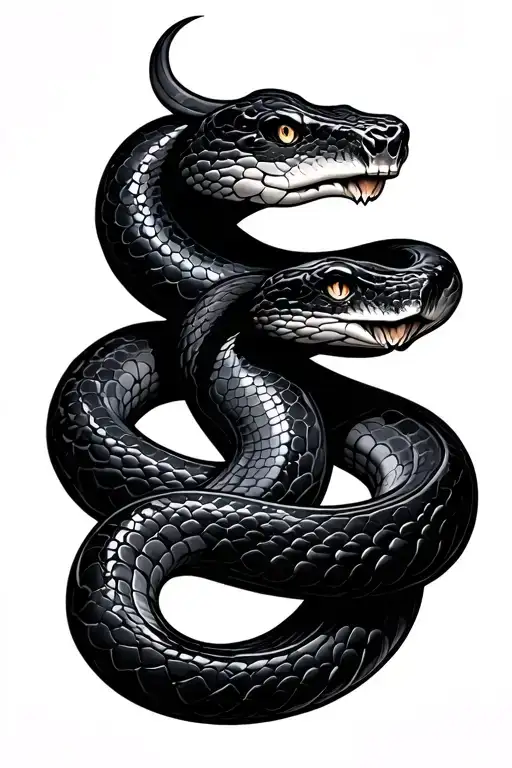 Black Fat Snake Wrapped