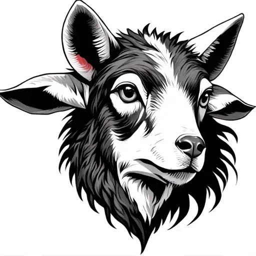 Lamb Head With Wolf Eyes Like Fire