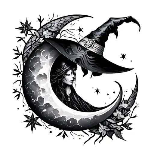 Witchy Symbols With Moons