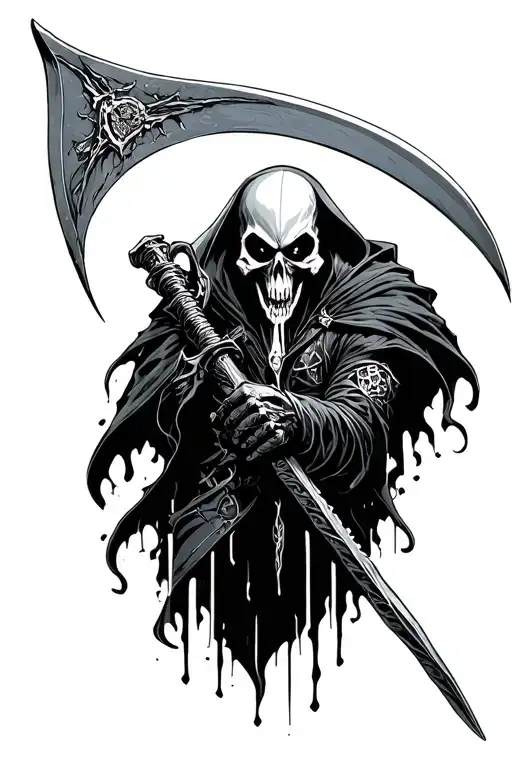 Reaper Scythe Ghostrider Stare Directly
