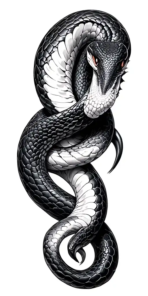Black Fat Snake Going