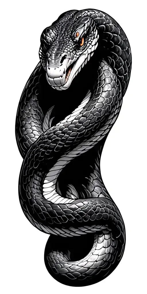 Black Fat Snake Coming