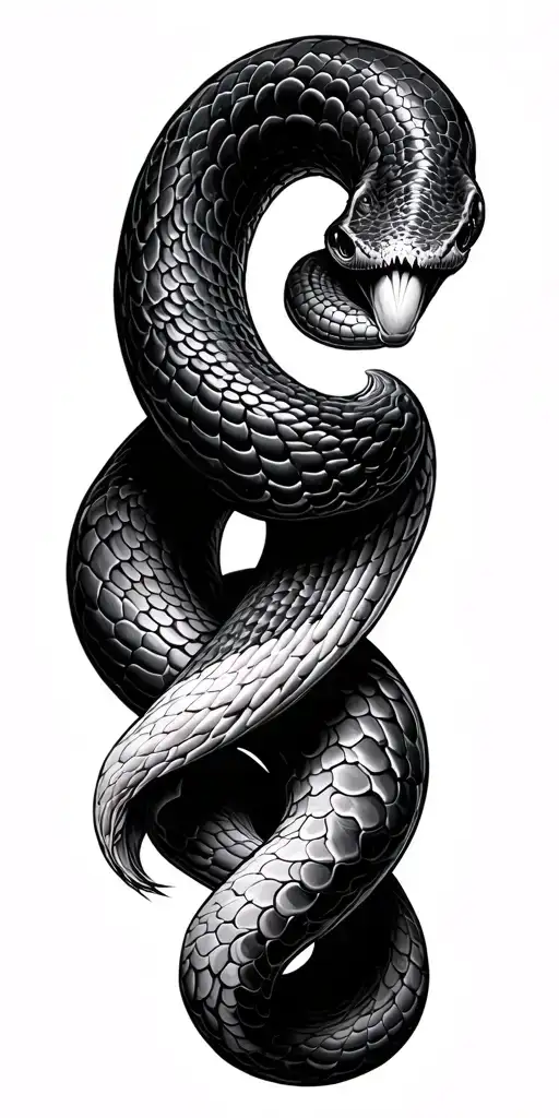 Black Fat Snake Spiral