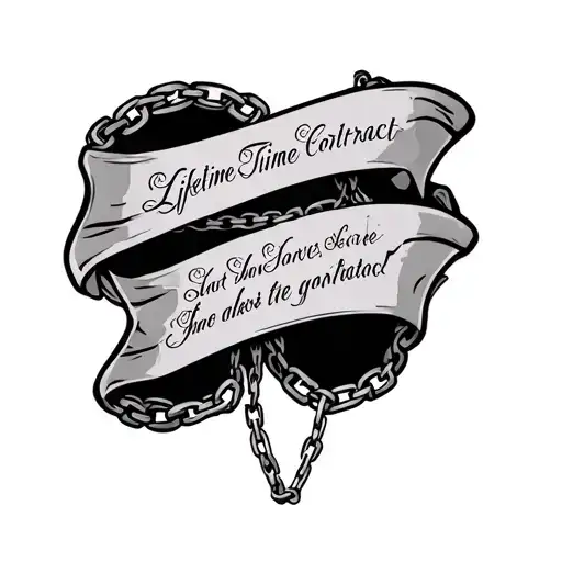 Very Detailed Tribal Scroll With A Lifetime Time Slave Contract Written Inside With Chains