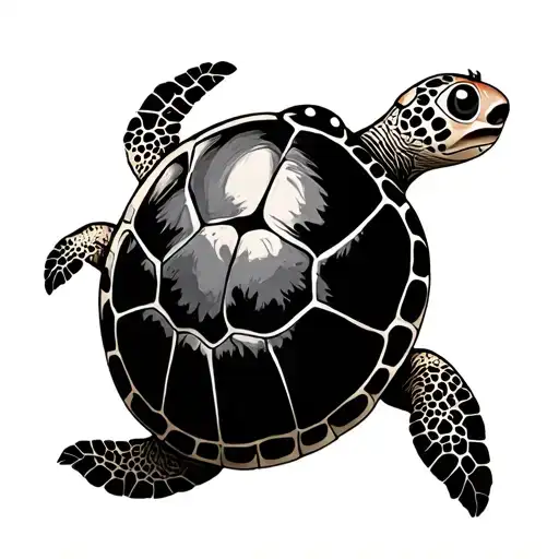 Sea Turtle And Lady Bug