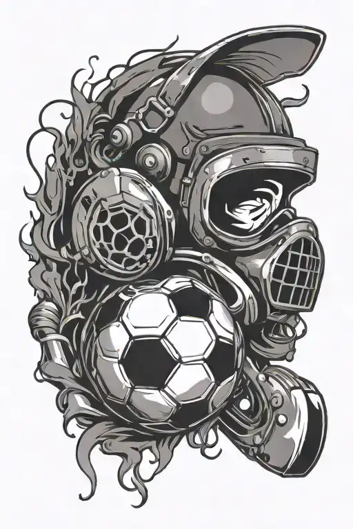 Soccer Ball Merging Welding Torch And Mask