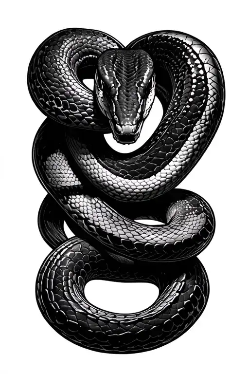 Black Thin Snake Coiled Python Programming Language