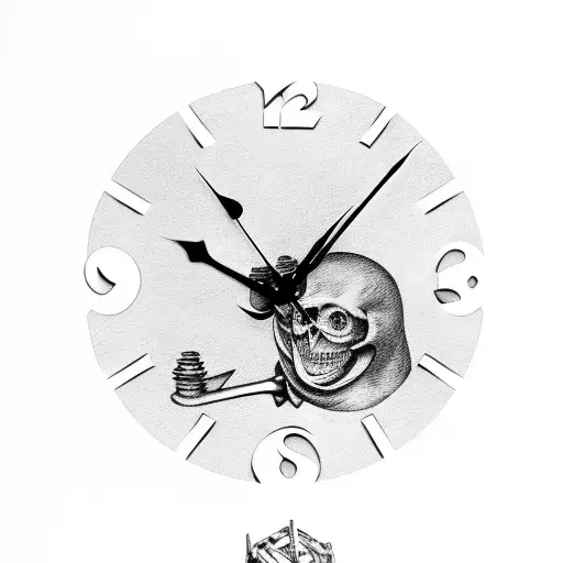 Penguin Skeleton Clock