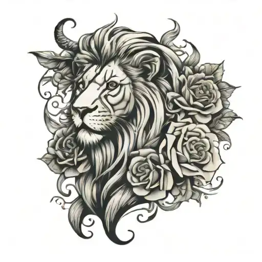Irish And Scottish That Flows With Lion And Roses