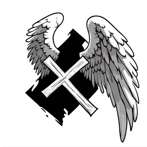 Cross With Angel Wings