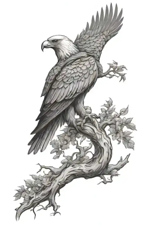 Yggdrasil Eagle Perched