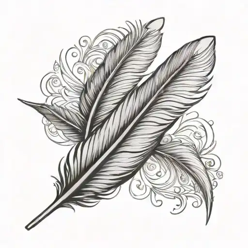Delicate Feather Symbol Of