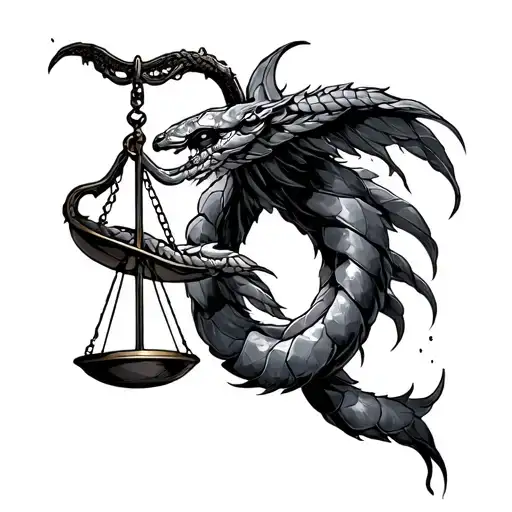 Libra Scales Dark Stormy Weather