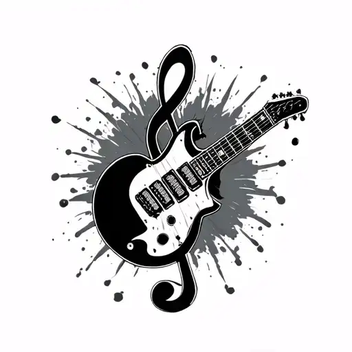 G Clef Shaped Electric Guitar