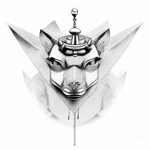 Anubis With Money And Clepsydre