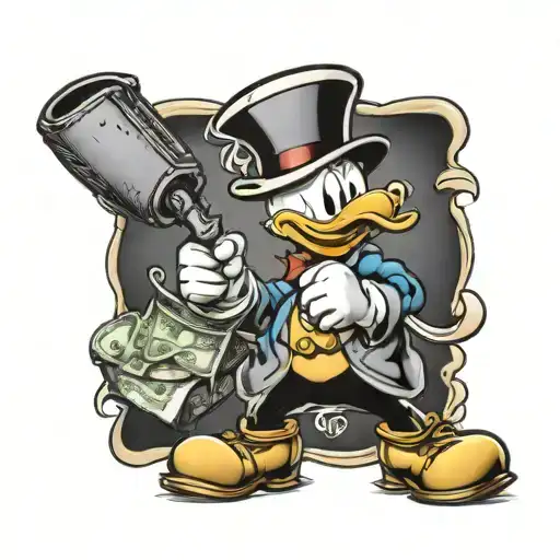 Scrooge Mcduck With Money Bag