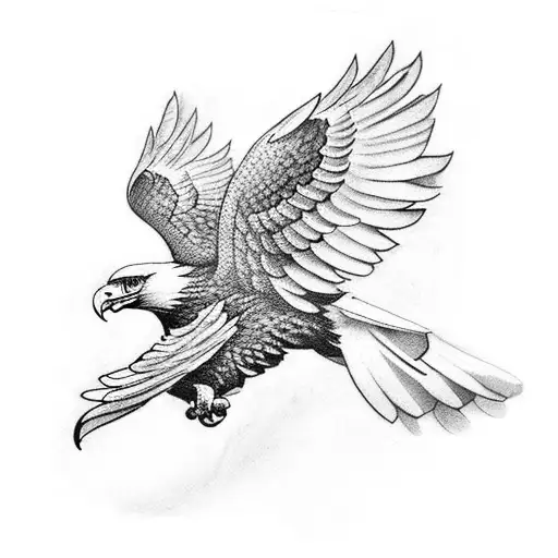 Arm Sleeve With Eagle Wing On Forearm