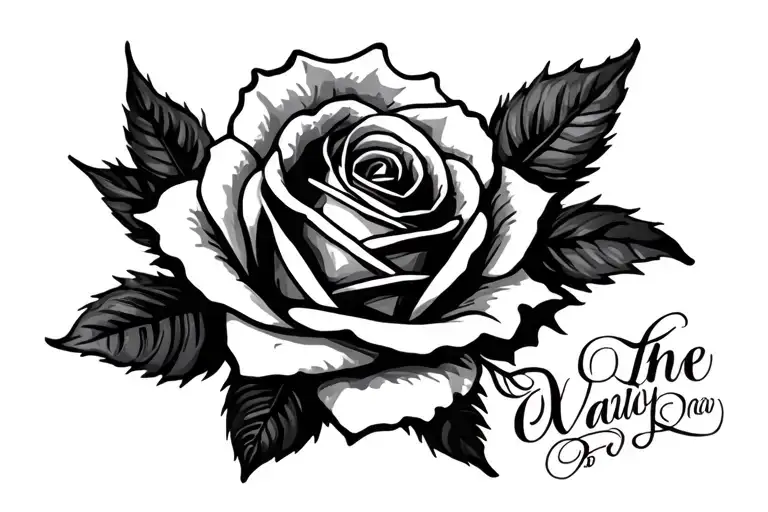 Rose And Name Written