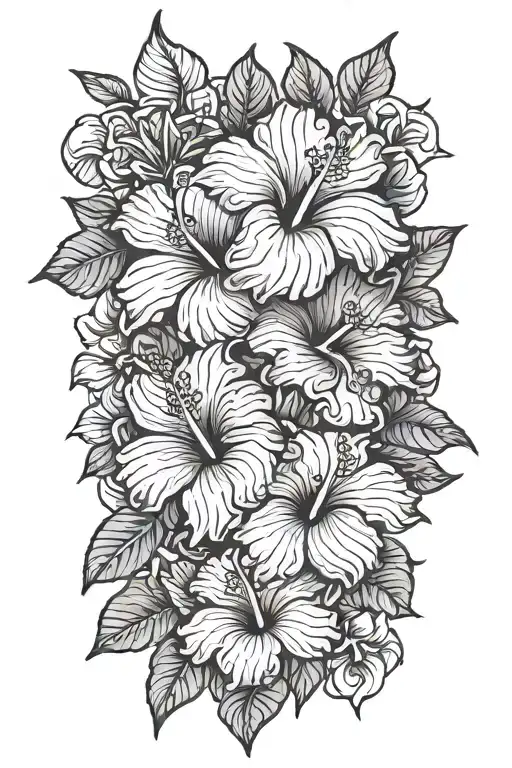 Hibiscus Flowers Growing