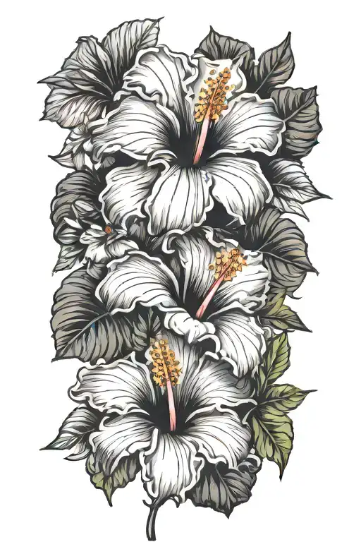 Hibiscus Flowers Growing