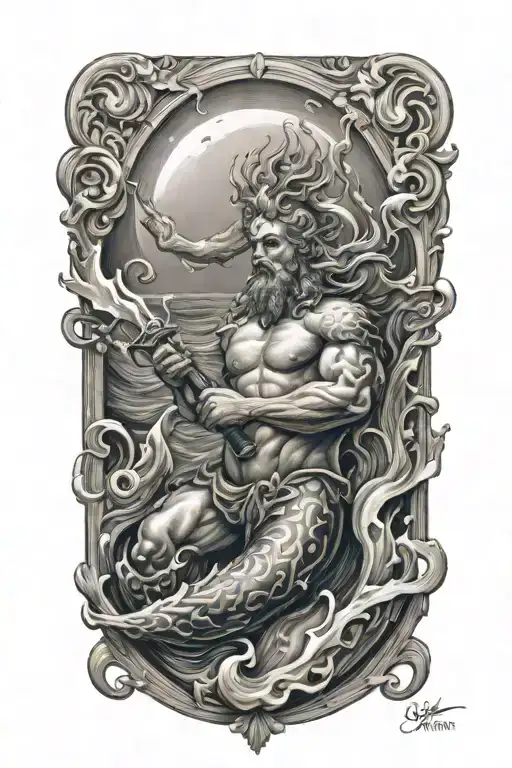 Neptune In The Water