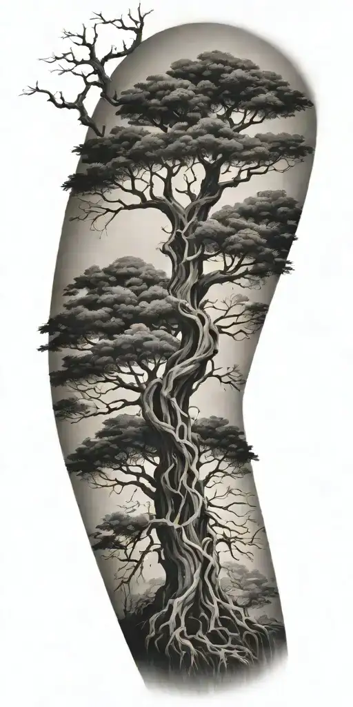 Bansai Tree With Intricate Branches