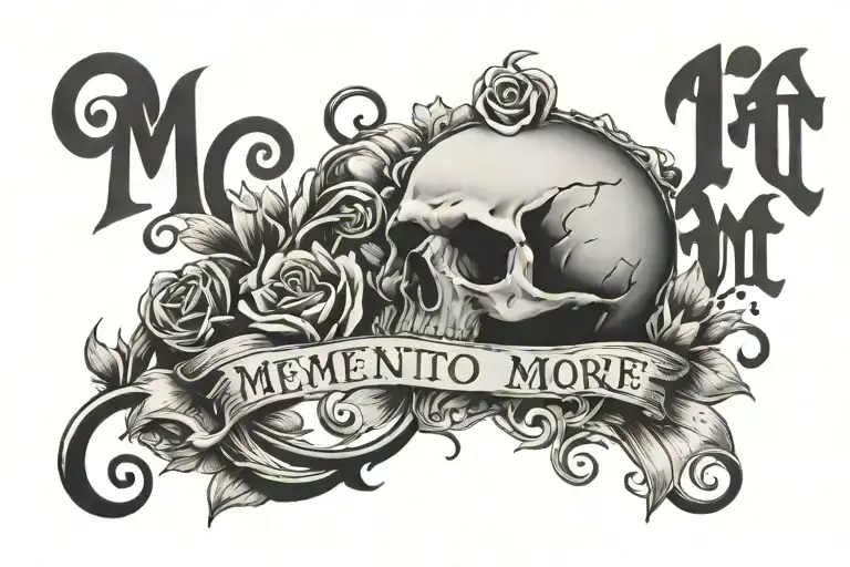 Memento Mori Memento Vivere Lettering