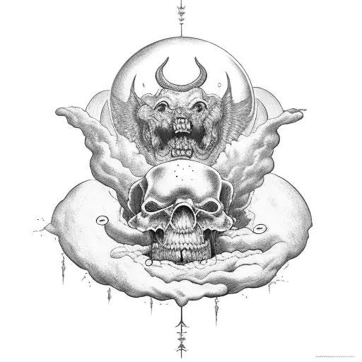 Heaven And Hell Chest And Stomach