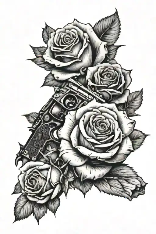 Gun And Roses Wrapped