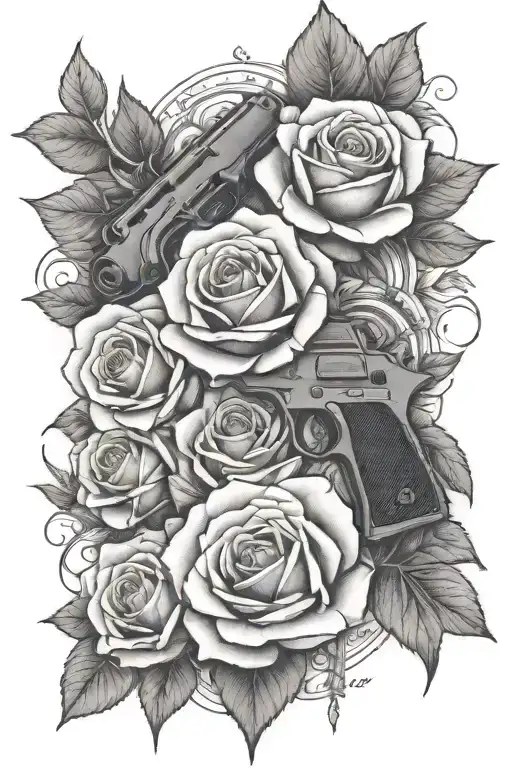 Gun And Roses Wrapped