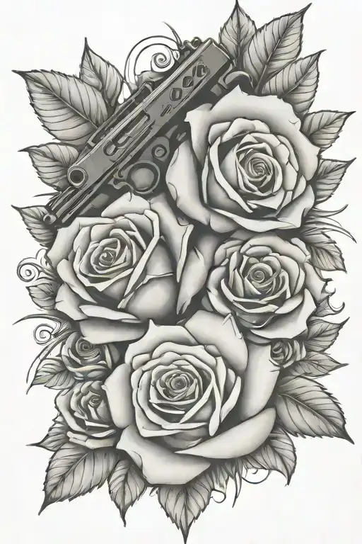 Gun And Roses Wrapped