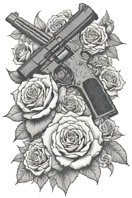 Gun And Roses Surrounding