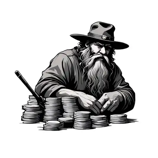 Mountain Man Hustler Counting Stacks