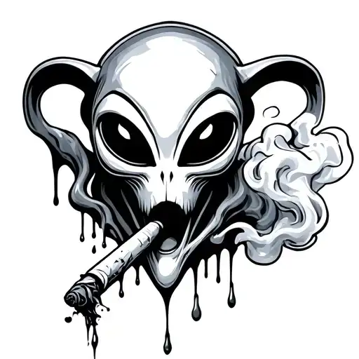 Melting Alien Smoking Joint