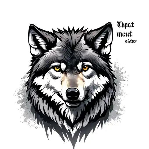 Wolf With Quote