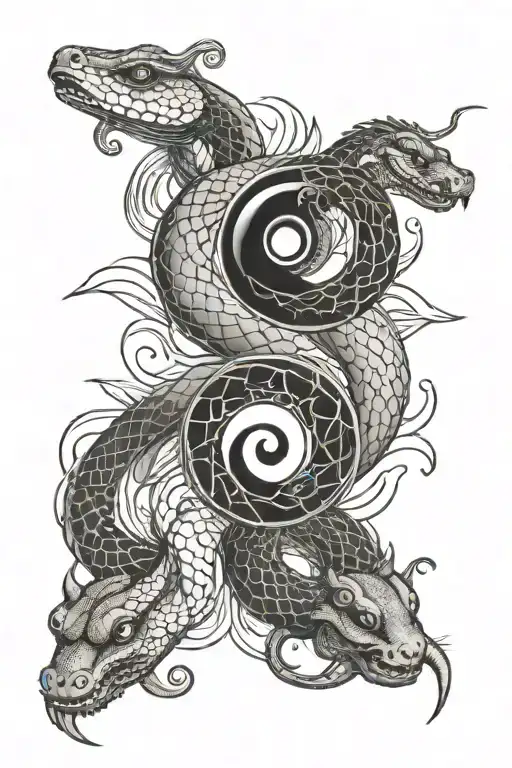 Snake And Yin-yang