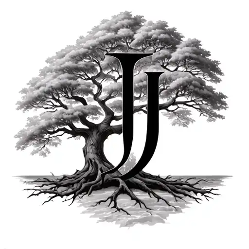 Tree Of Life Comprising The Letters To J Triangles That Merge